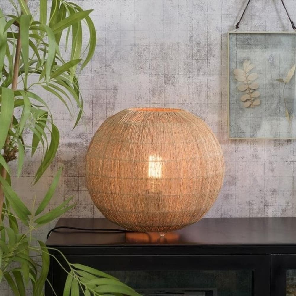 Lampe de table bambou jute D32cm — vue 4