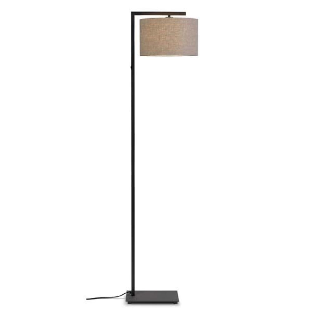 Lampadaire noir et abat-jour H160cm