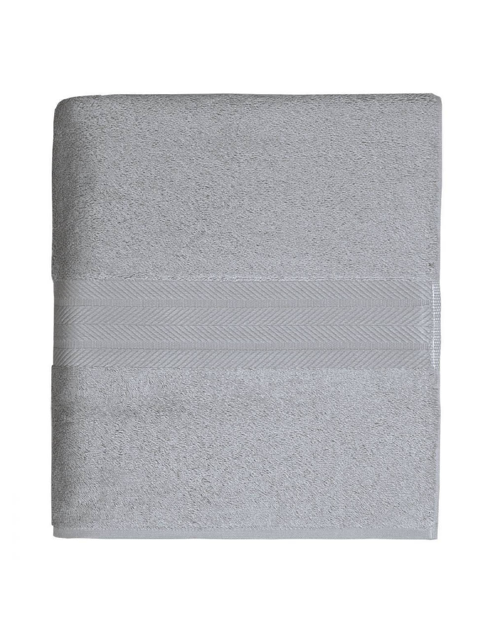 Maxi drap de bain 550 g/m²  gris perle 100x150 cm