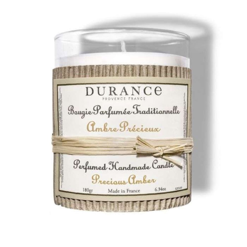 Durance Bougie parfumée traditionnelle ambre précieux Transparent Cire