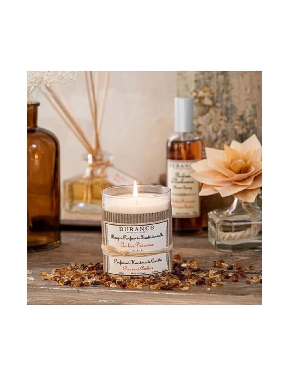 Bougie parfumée traditionnelle ambre précieux - Maisons du Monde