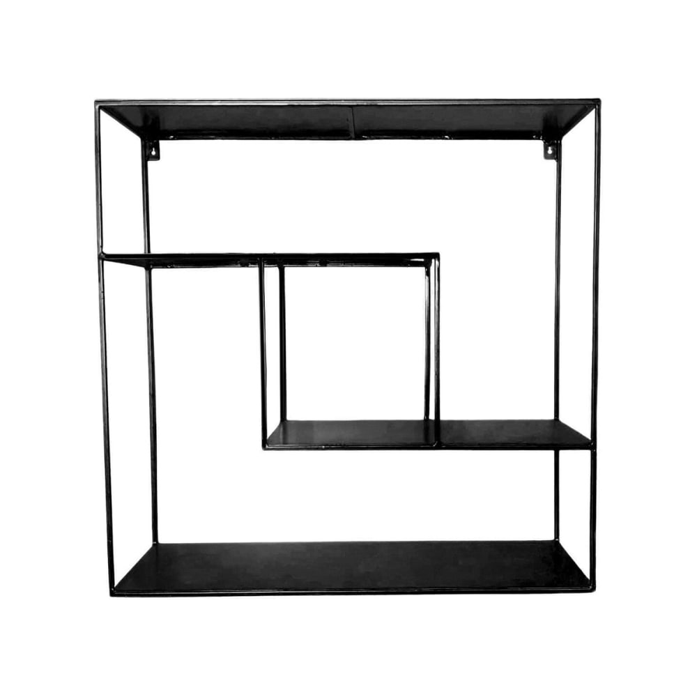 Etagère murale en métal noir