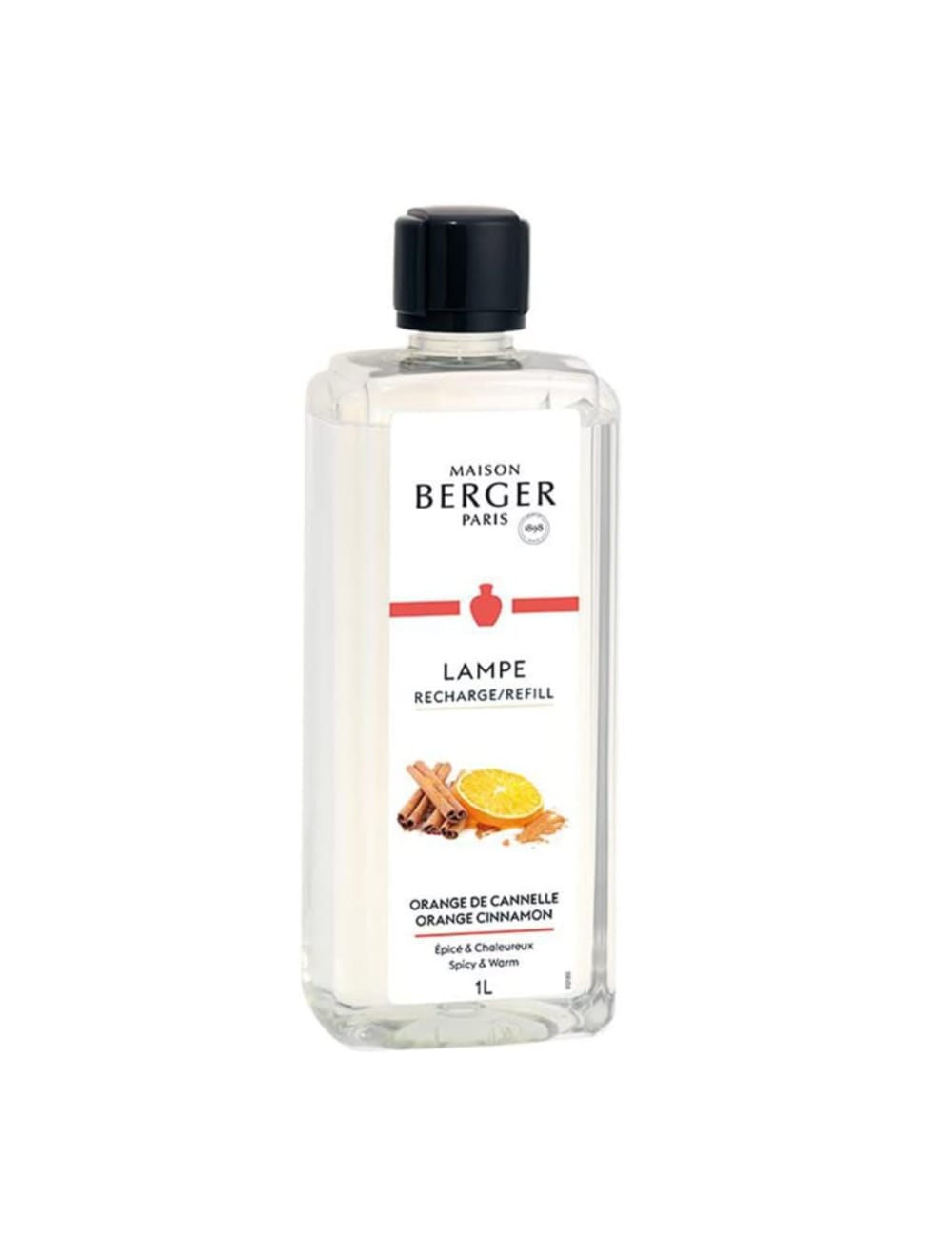 Maison Berger Recharge lampe Berger Orange de Cannelle 1 litre Transparent Pvc - Poly Chlorure De Vinyle