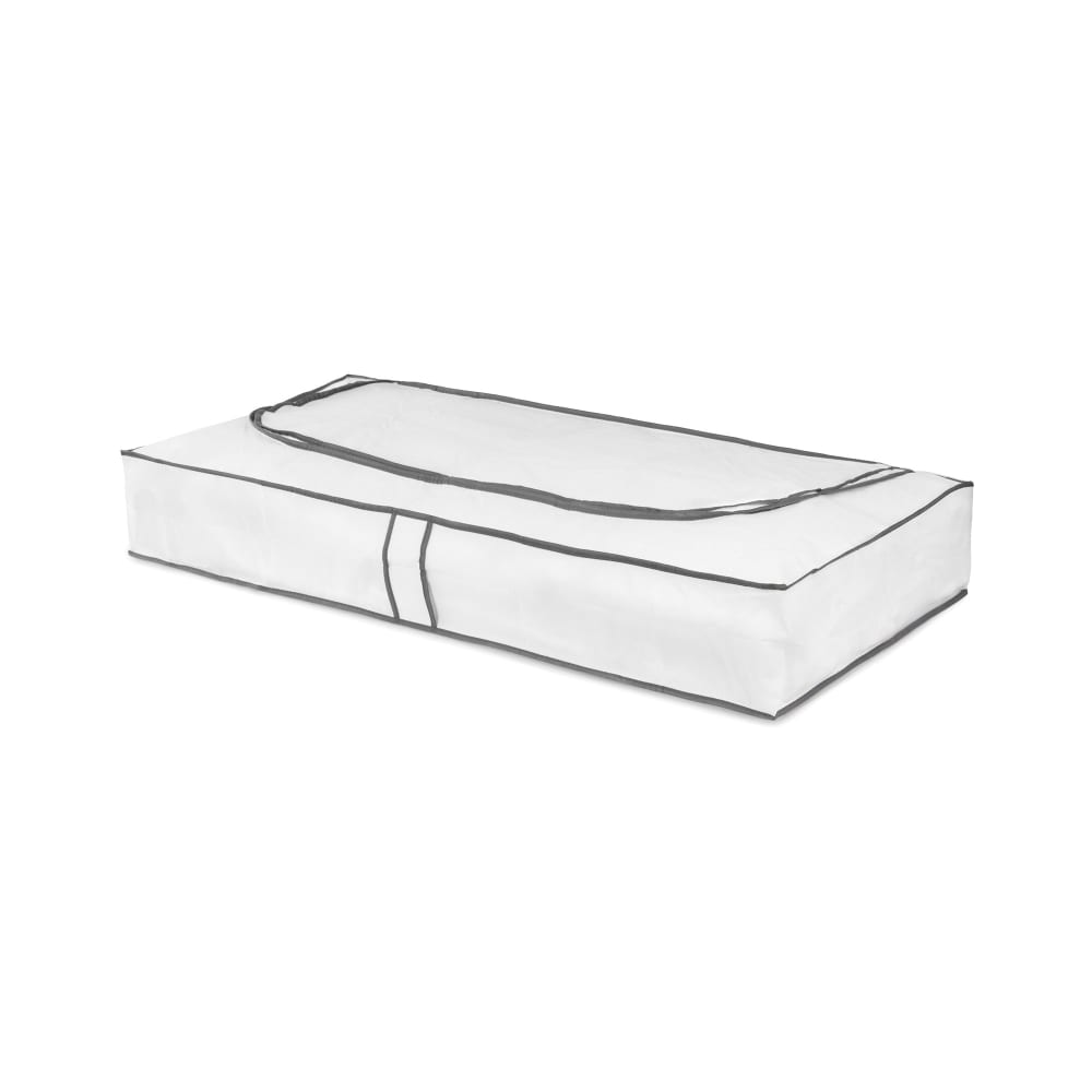 Compactor Housse de rangement sous lit 108x45cm Blanc Pvc - Poly Chlorure De Vinyle