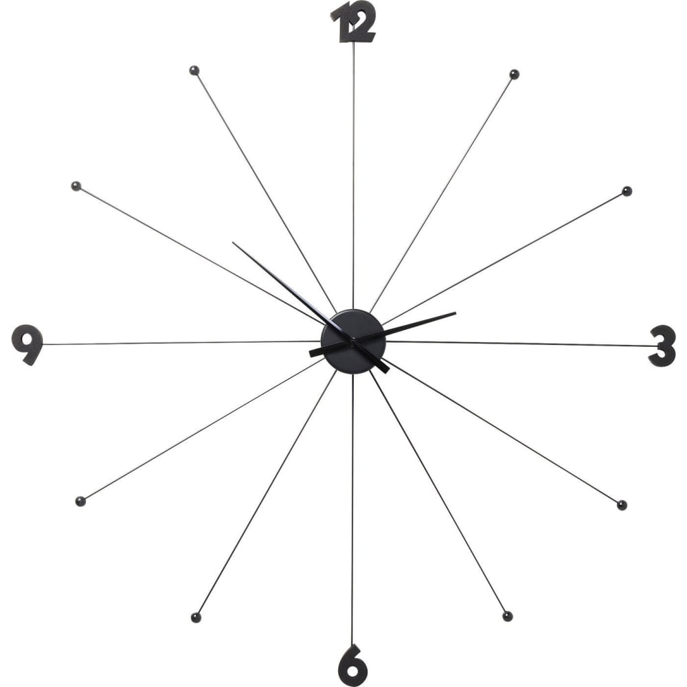 horloge en acier noir