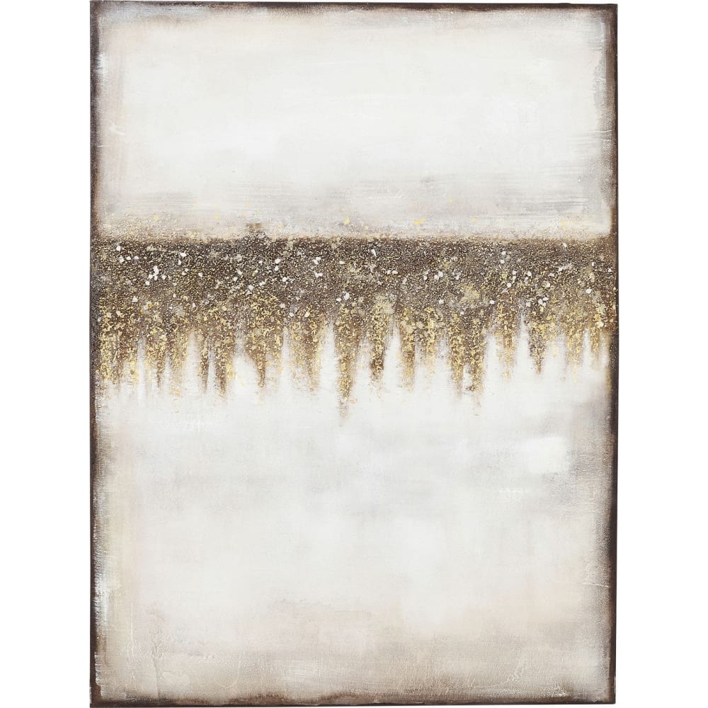 Kare Design Tableau abstrait gris et marron 90x120 style contemporain - Coton
