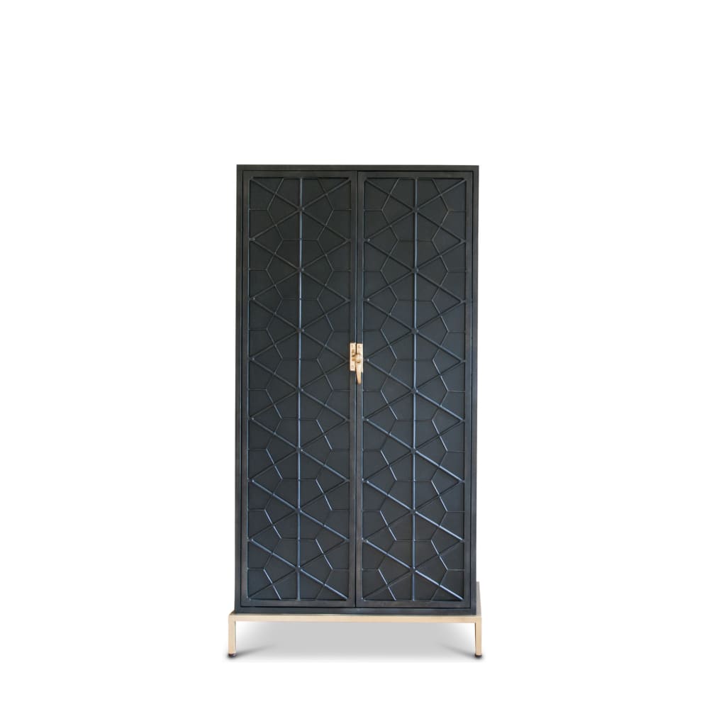 Armario vintage de metal negro