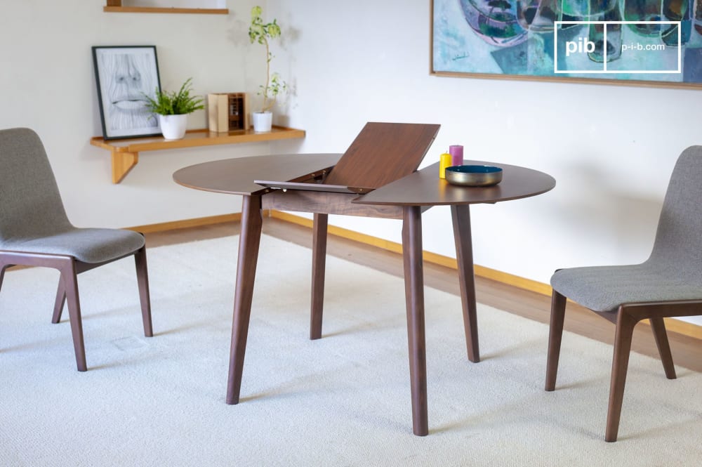 Pequeña mesa extensible en nogal marron - Maisons du Monde