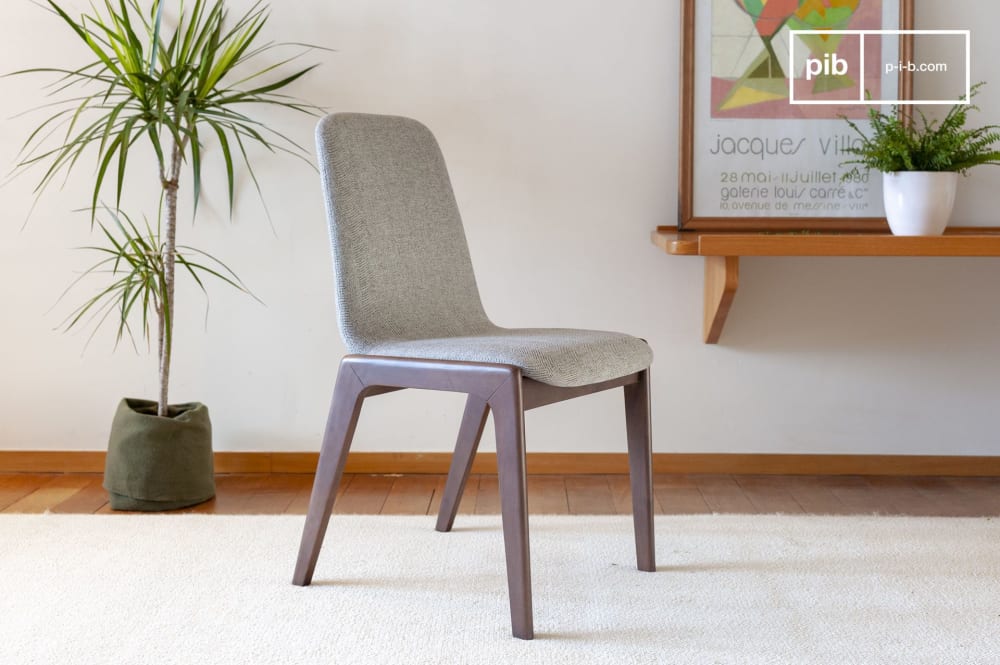 Silla de mesa en tejido gris - Maisons du Monde