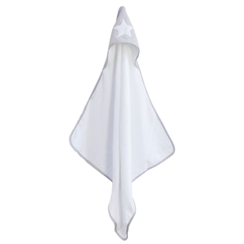 Coffret sortie de bain brodée + gant étoile bébé Gris (Home Maison) - Image 1