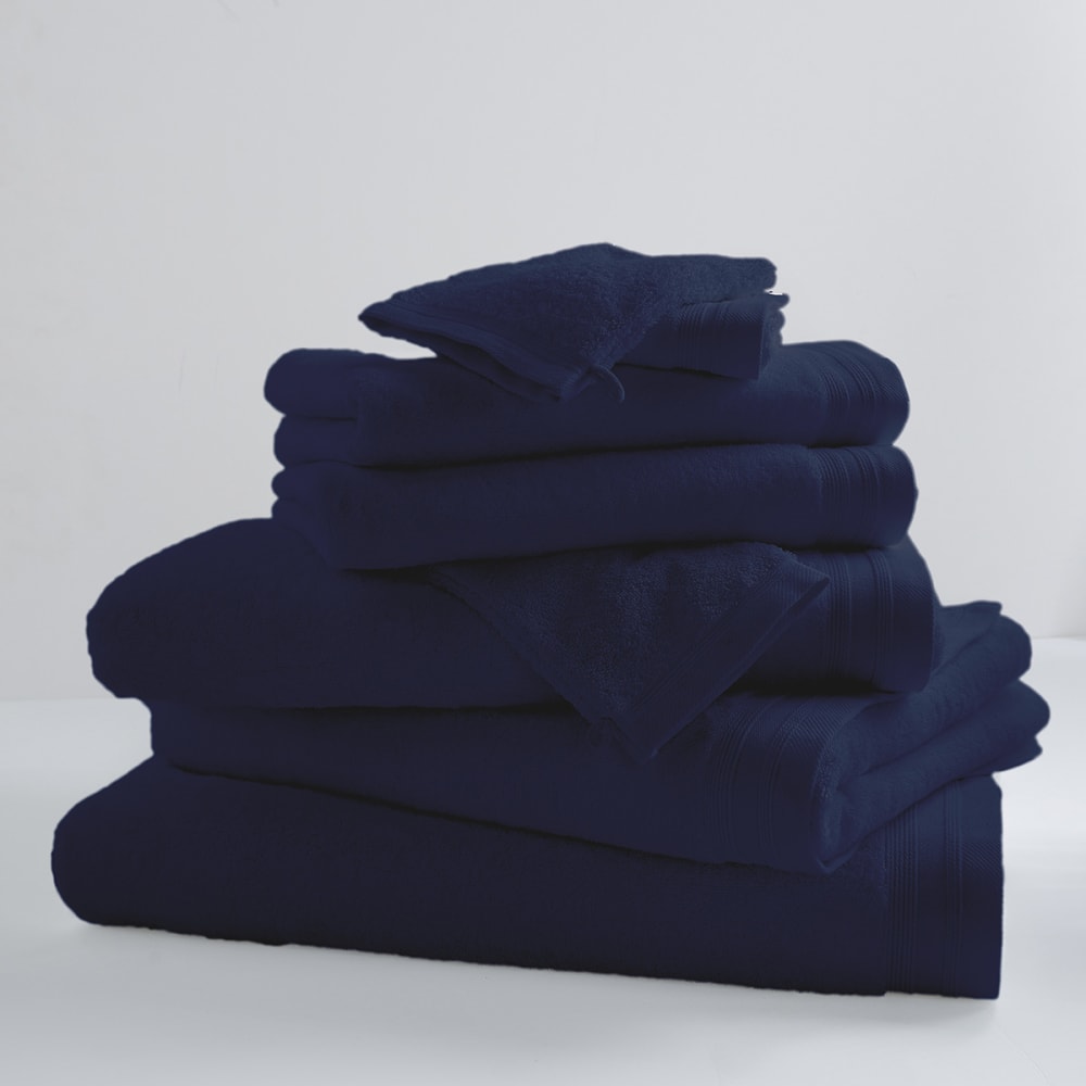 Drap de bain uni et coloré - bleu