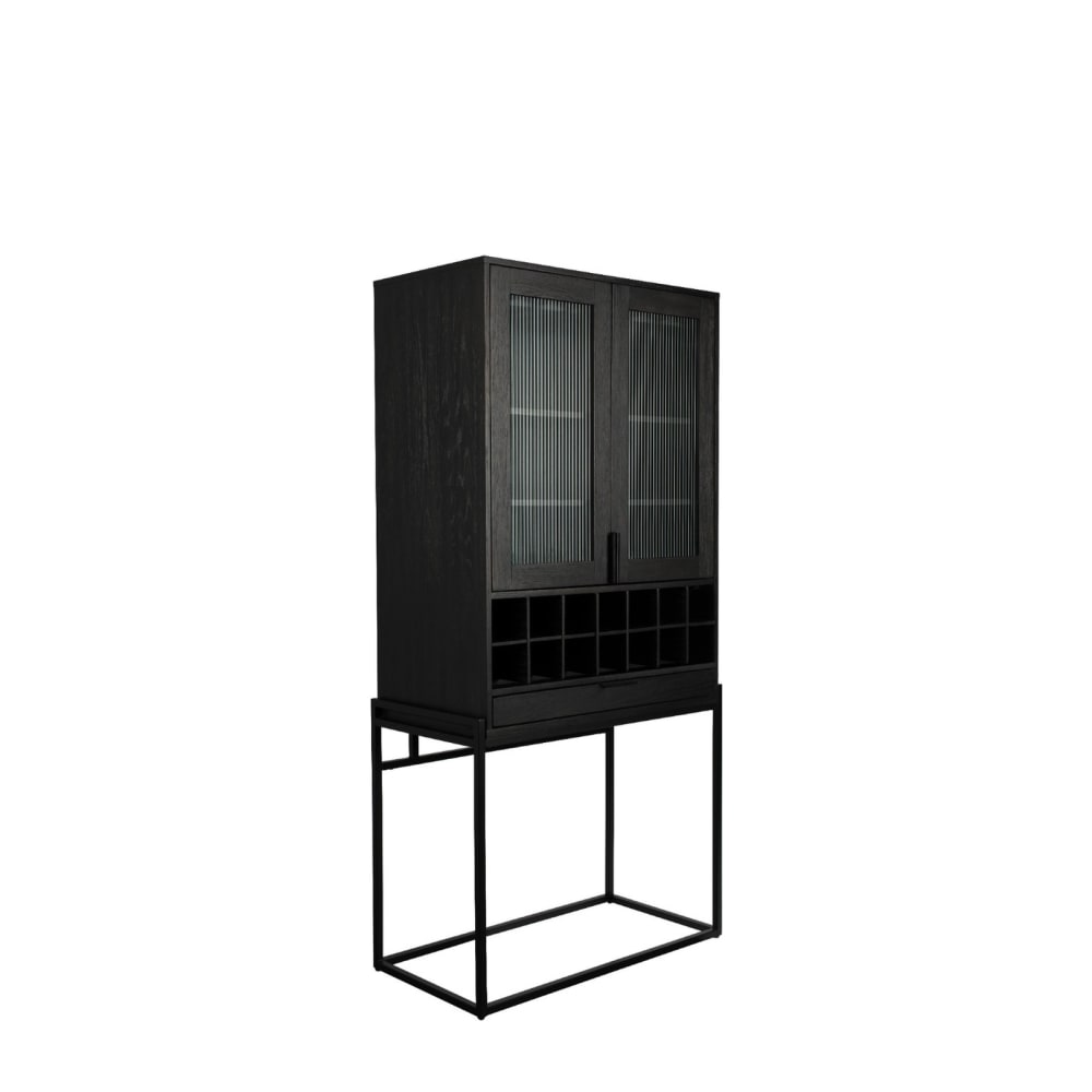 Zuiver Cabinet en bois noir style contemporain Noir Bois - 89x181x47cm