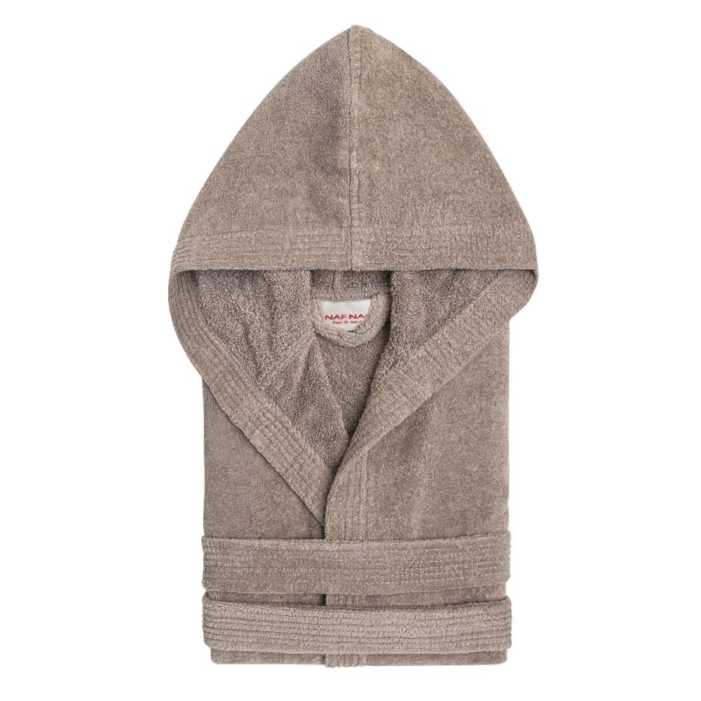 Albornoz unisex de algodón 380gr/m2 visón M-L - Maisons du Monde