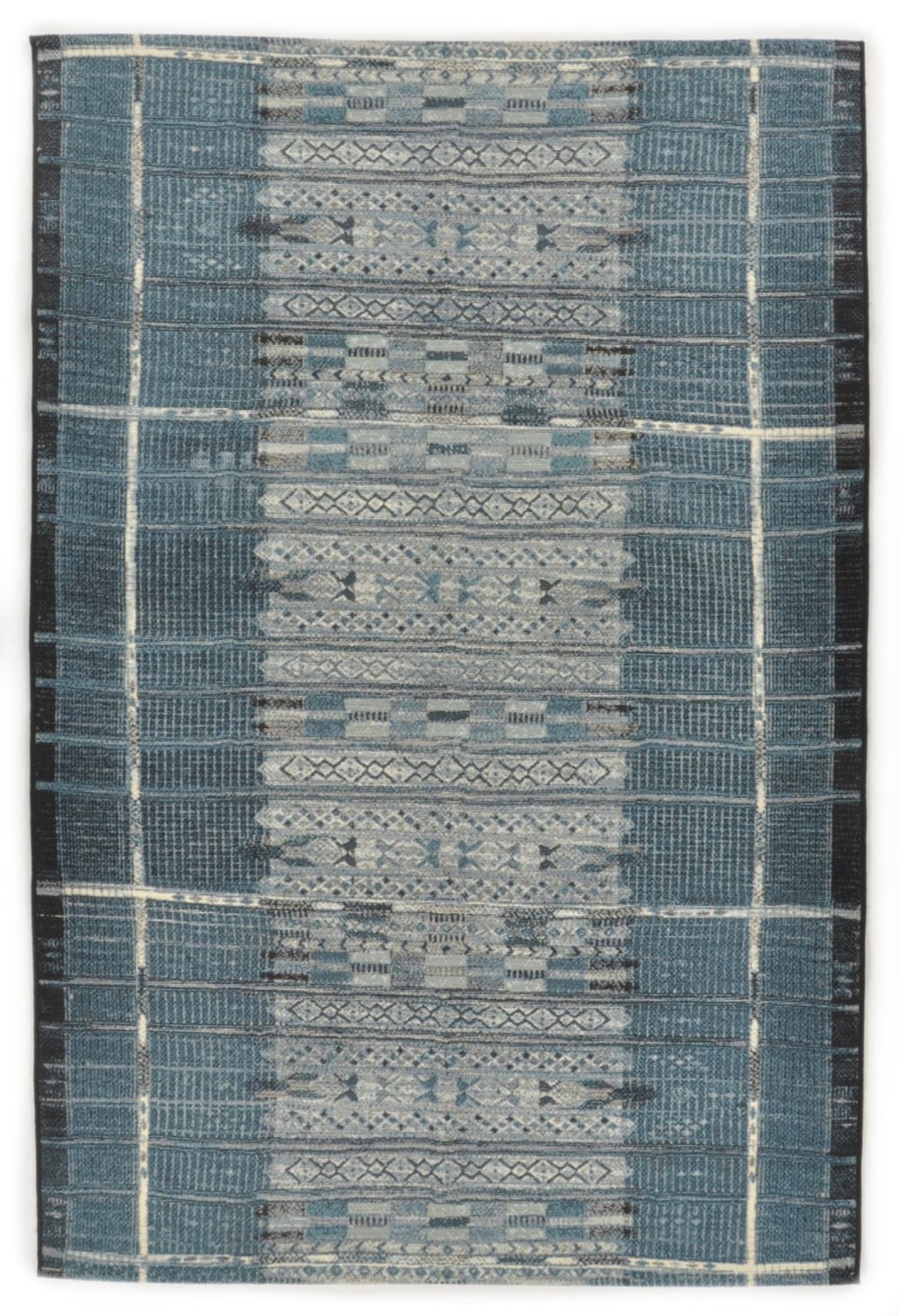 Alfombra plana de poliéster - azul - 120x180 cm