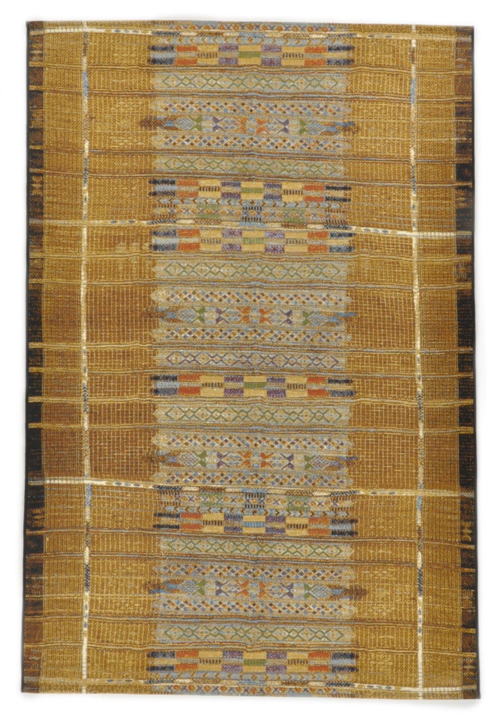 Tapis d'extérieur tissé plat - or 80x165 cm