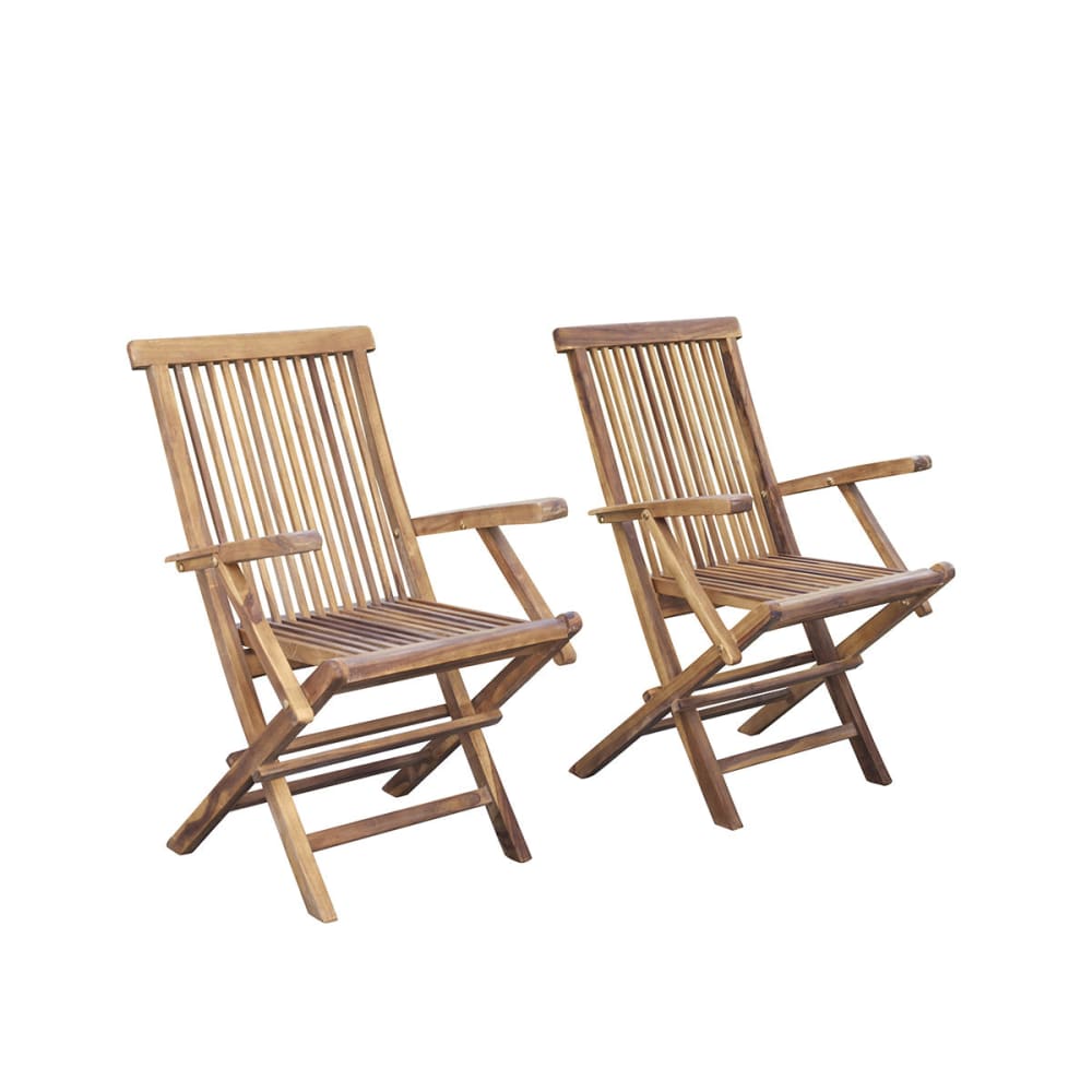 2 fauteuils de jardin - teck
