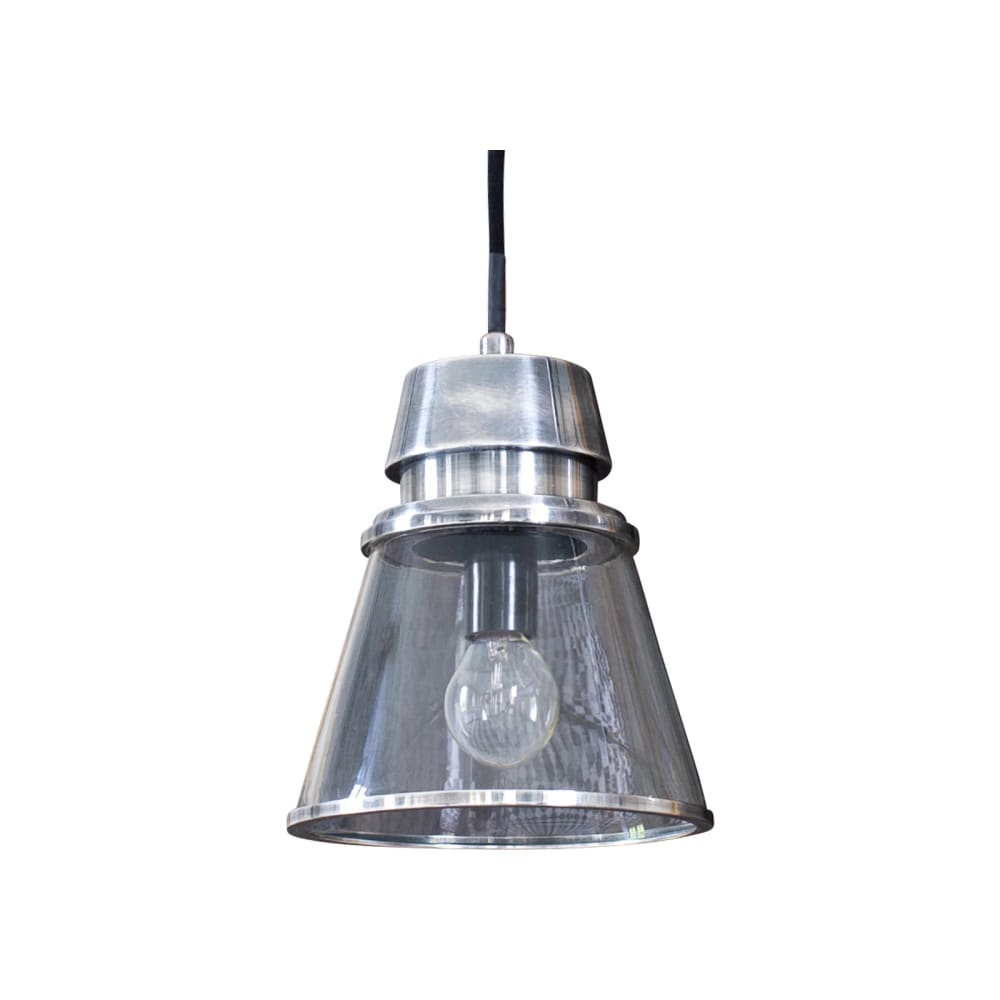 Suspension en verre et métal argenté