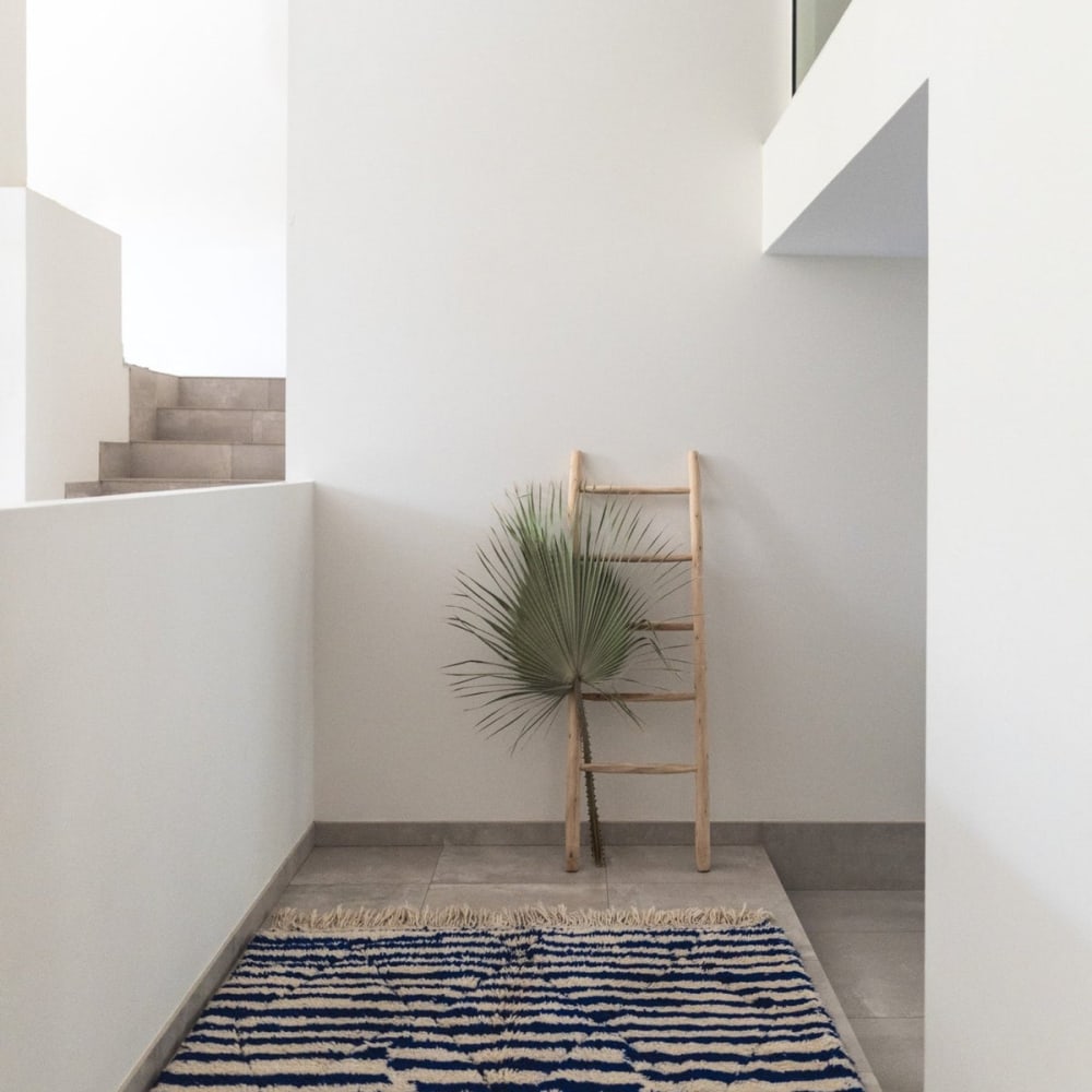 Tappeto berbero a righe in pura lana 80 x 240 cm - AFK Living
