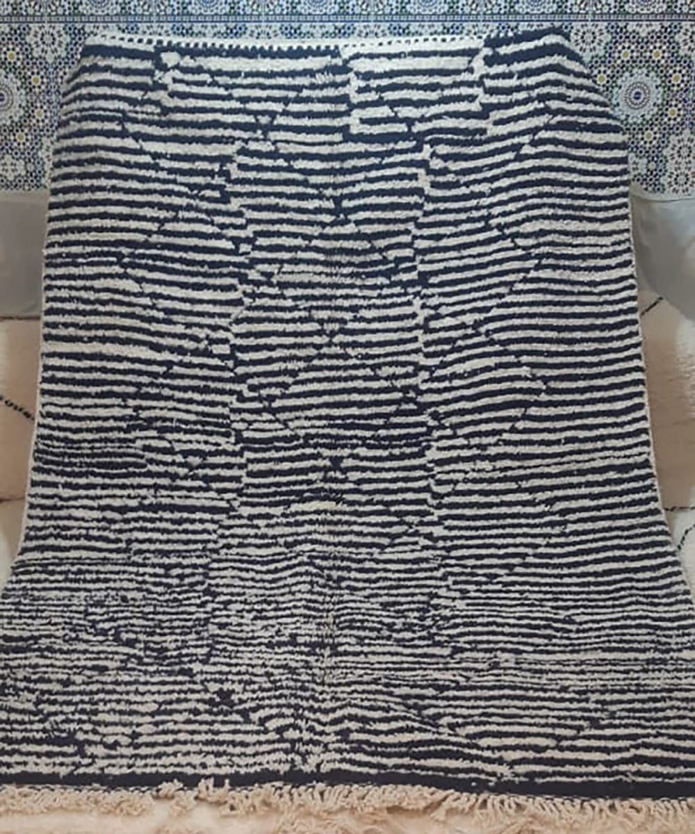 Tapis berbère à rayures pure laine 80 x 240 cm — vue 4
