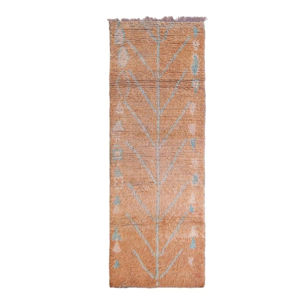 Alfombra bereber marroquí de pura lana 102 x 296 cm