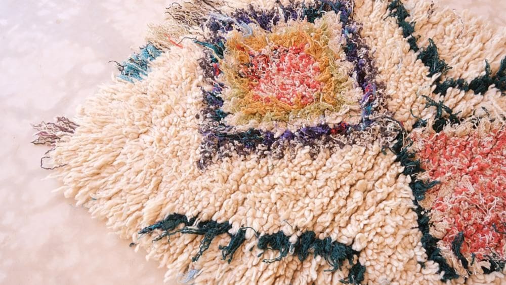 Tapis de couloir berbere marocain pure laine multicolore 72 x 163 cm — vue 3