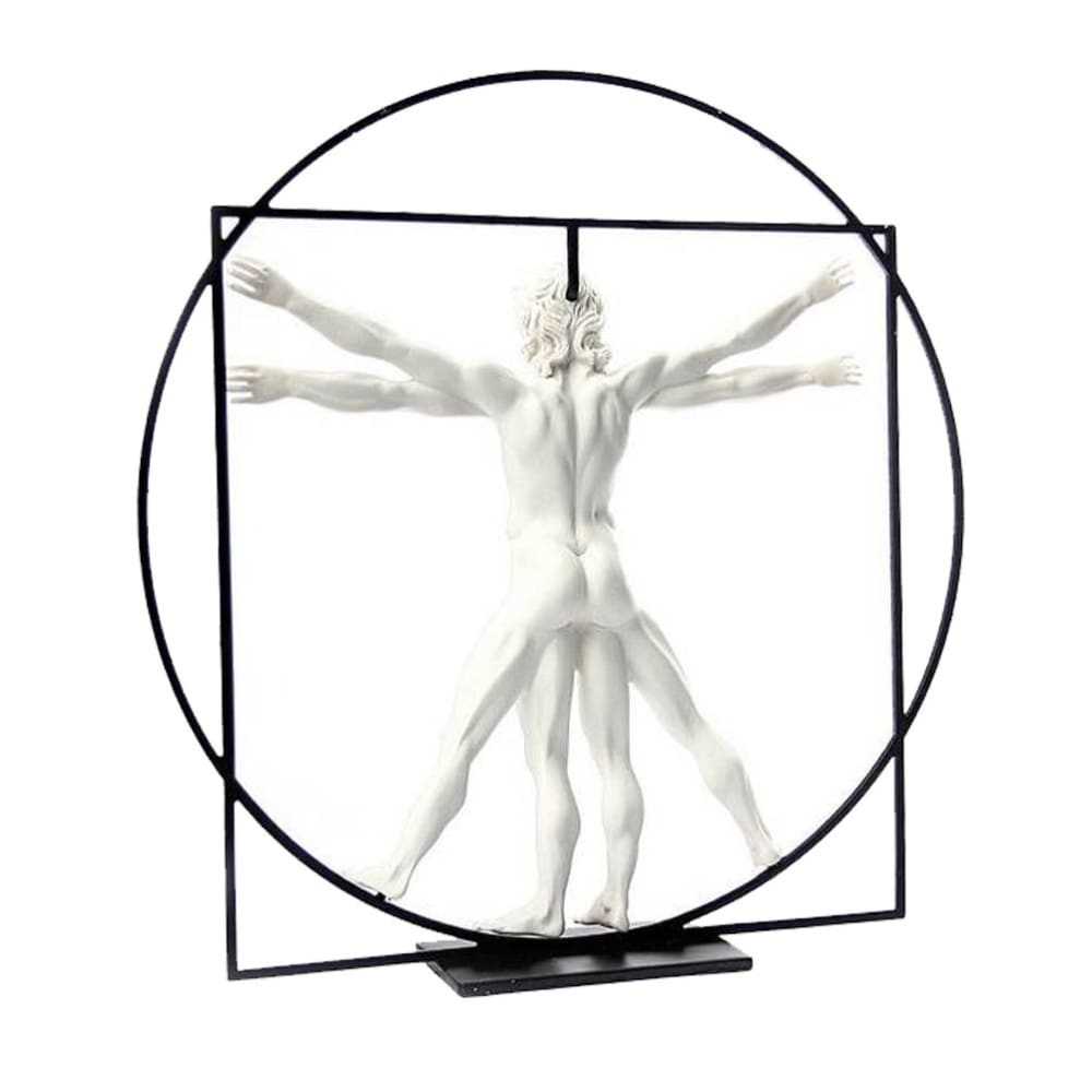 Grande statue Léonard de Vinci blanche H22cm - Maisons du Monde