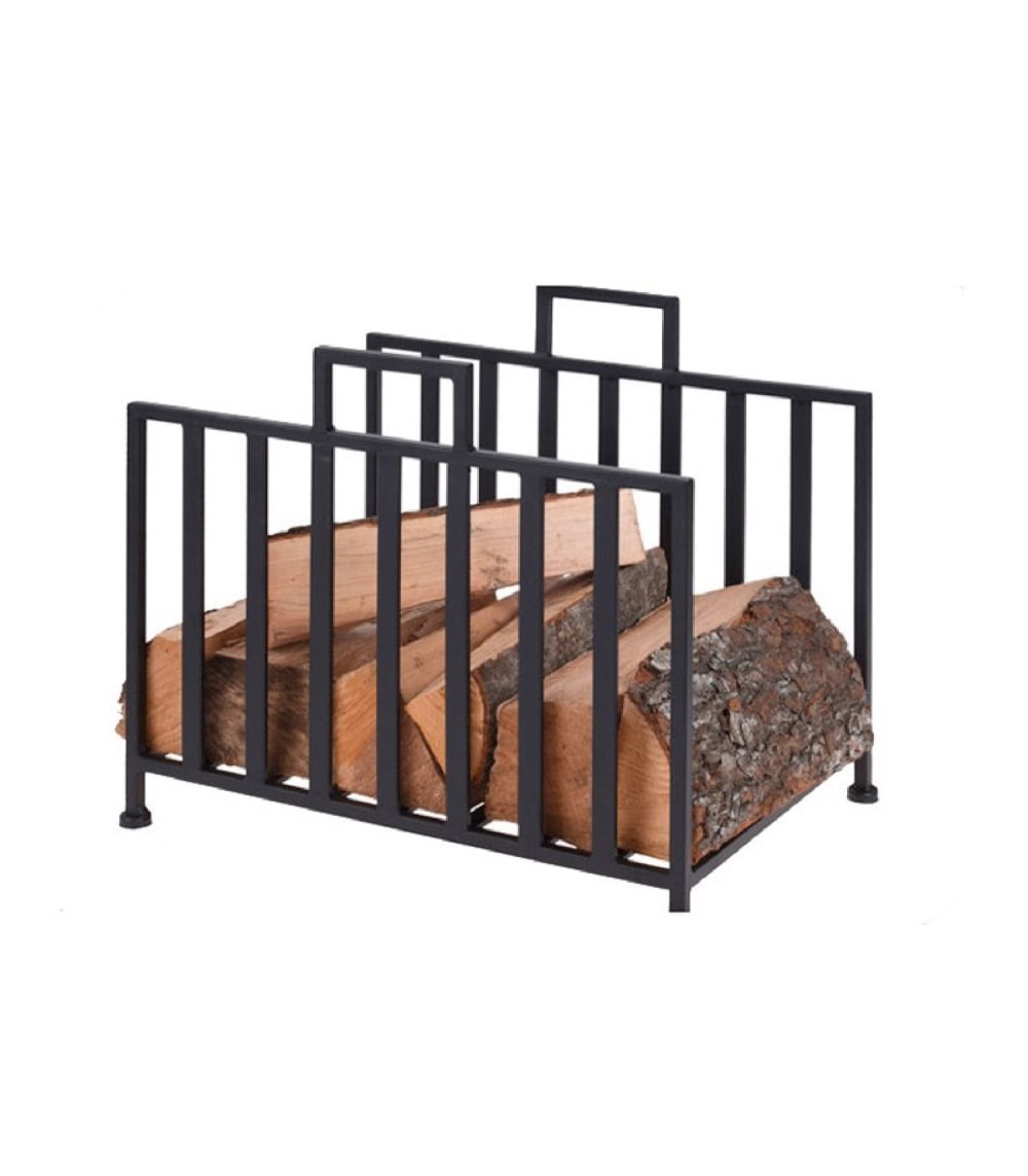 Range bûches pour intérieur en métal noir - Maisons du Monde
