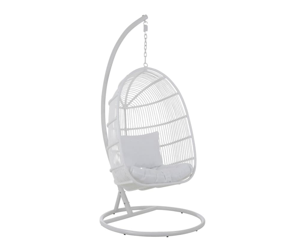 Fauteuil suspendu pour jardin en métal blanc