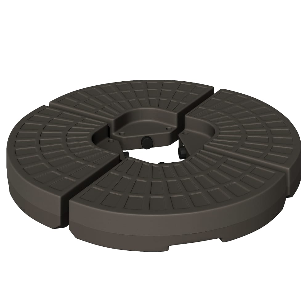 Lot de 4 poids de lestage pour parasol déporté HDPE café