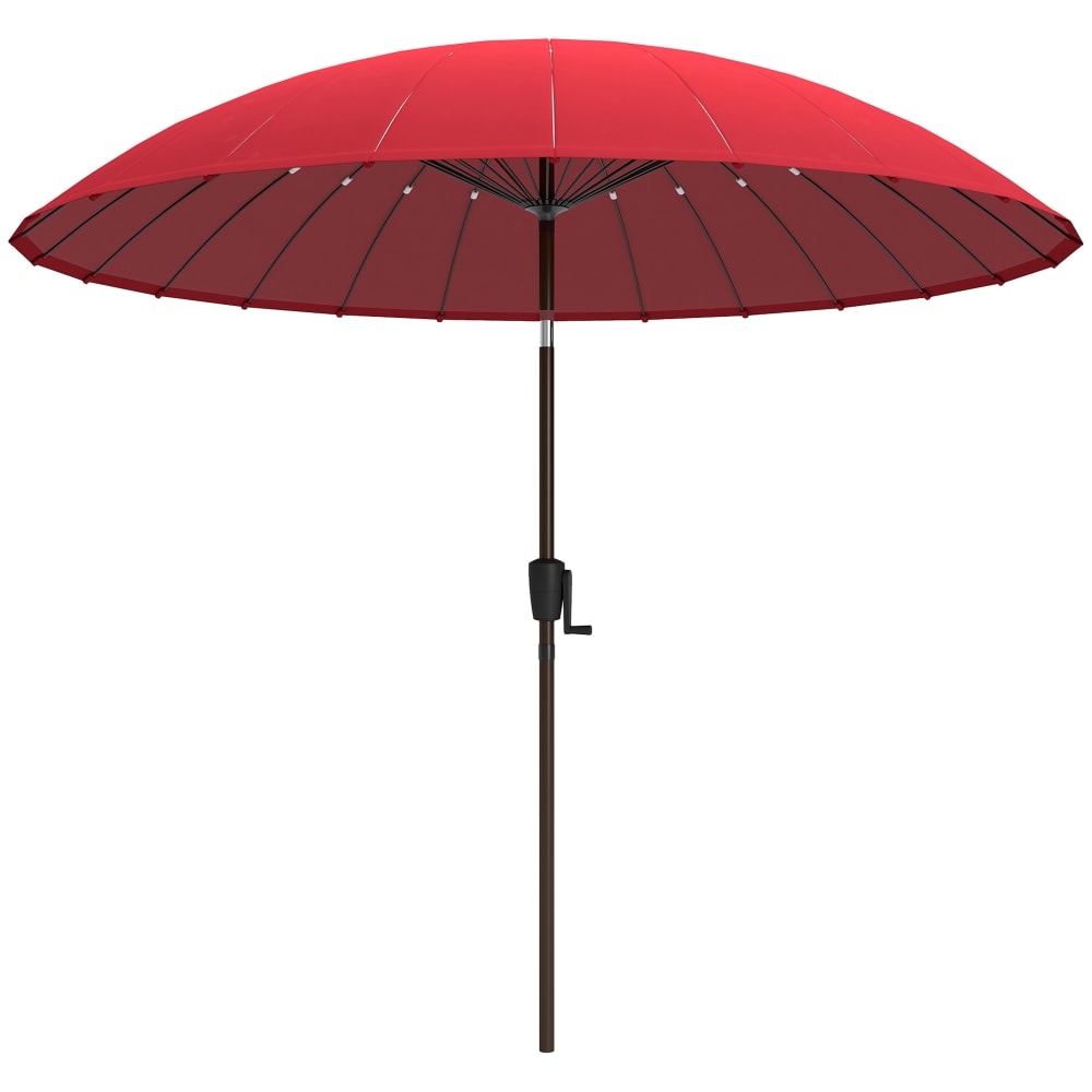 Parasol inclinable rond rouge