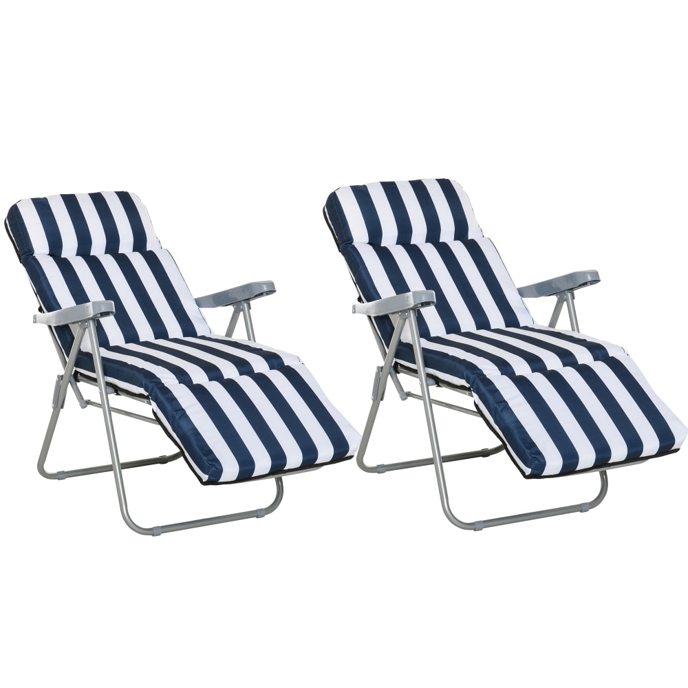 lot de 2 chaises longues