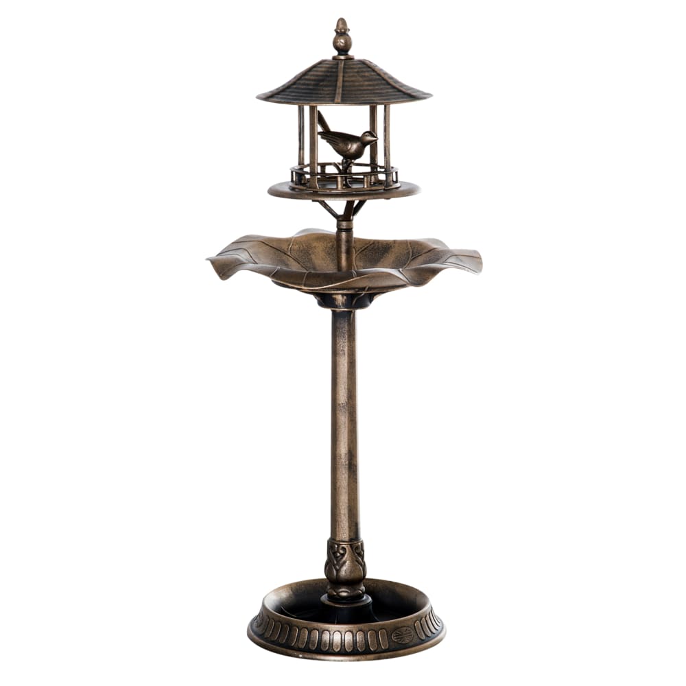 Bain d'oiseaux abreuvoir oiseaux polypropylène bronze antique