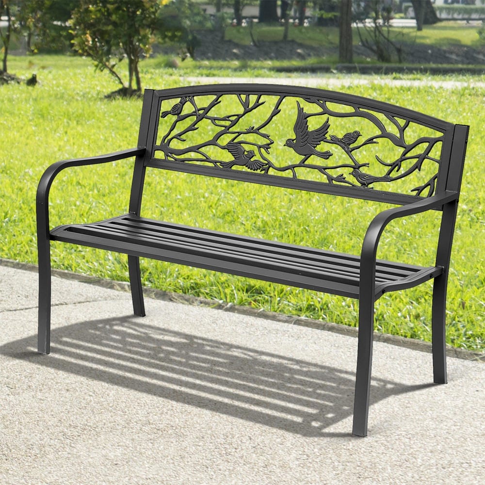 Banc 3 places de jardin style rural chic