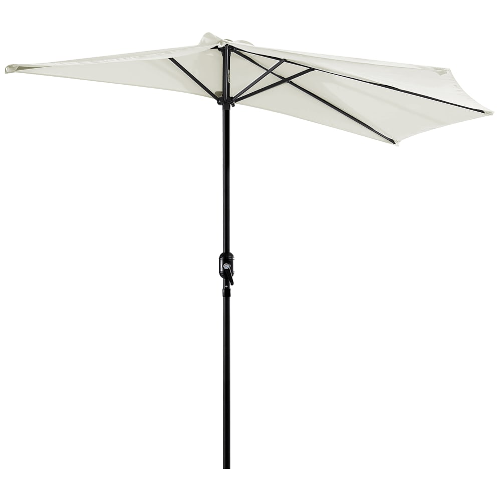 Demi parasol balcon crème