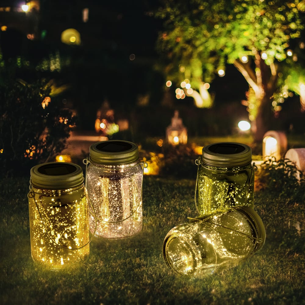 Lampes LED décoratives de jardin 4 couleurs