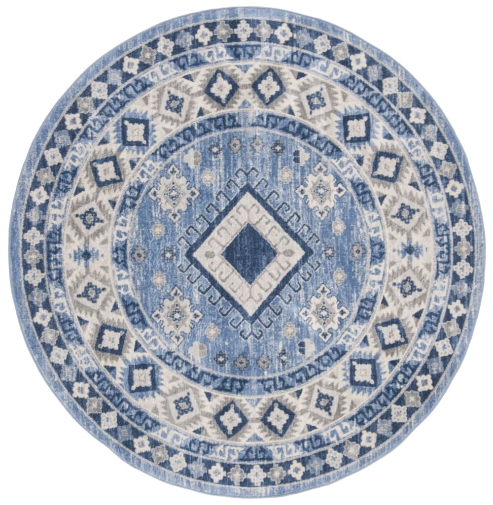 Alfombra tradicional de polipropileno azul/beige, 201 cm