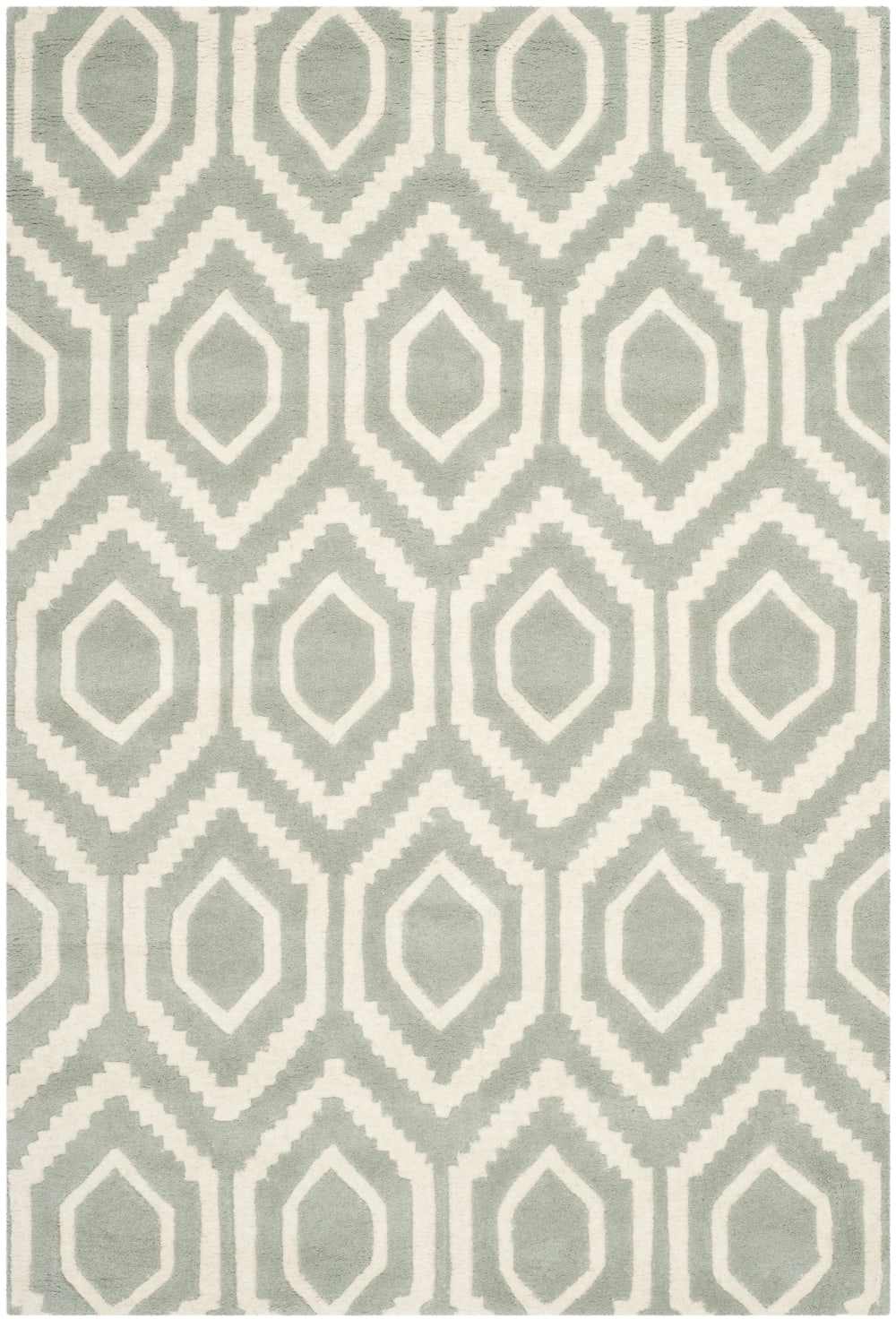 Tapis laine gris 122