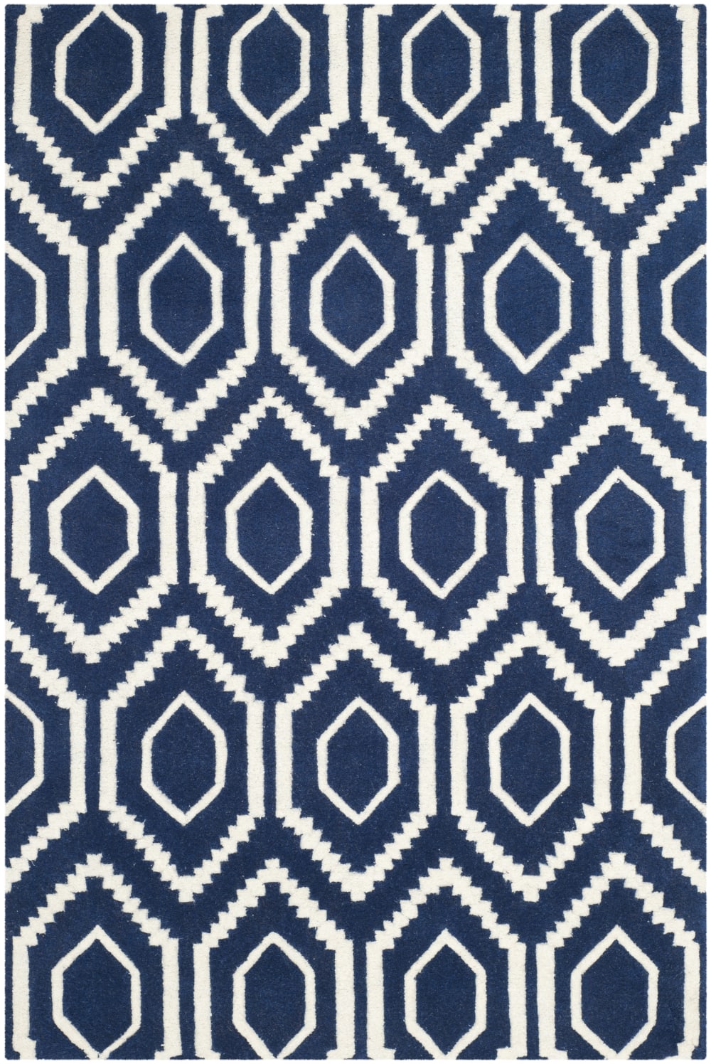 Tapis laine bleu 122