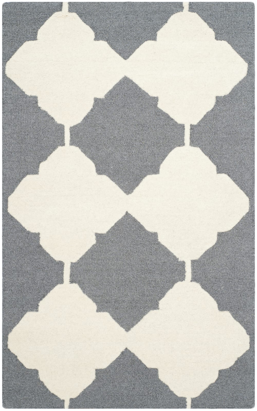 Tapis laine gris 122
