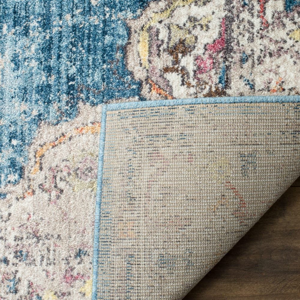 Tapis de transition en polyester bleu/gris, 122 x 183 cm — vue 4