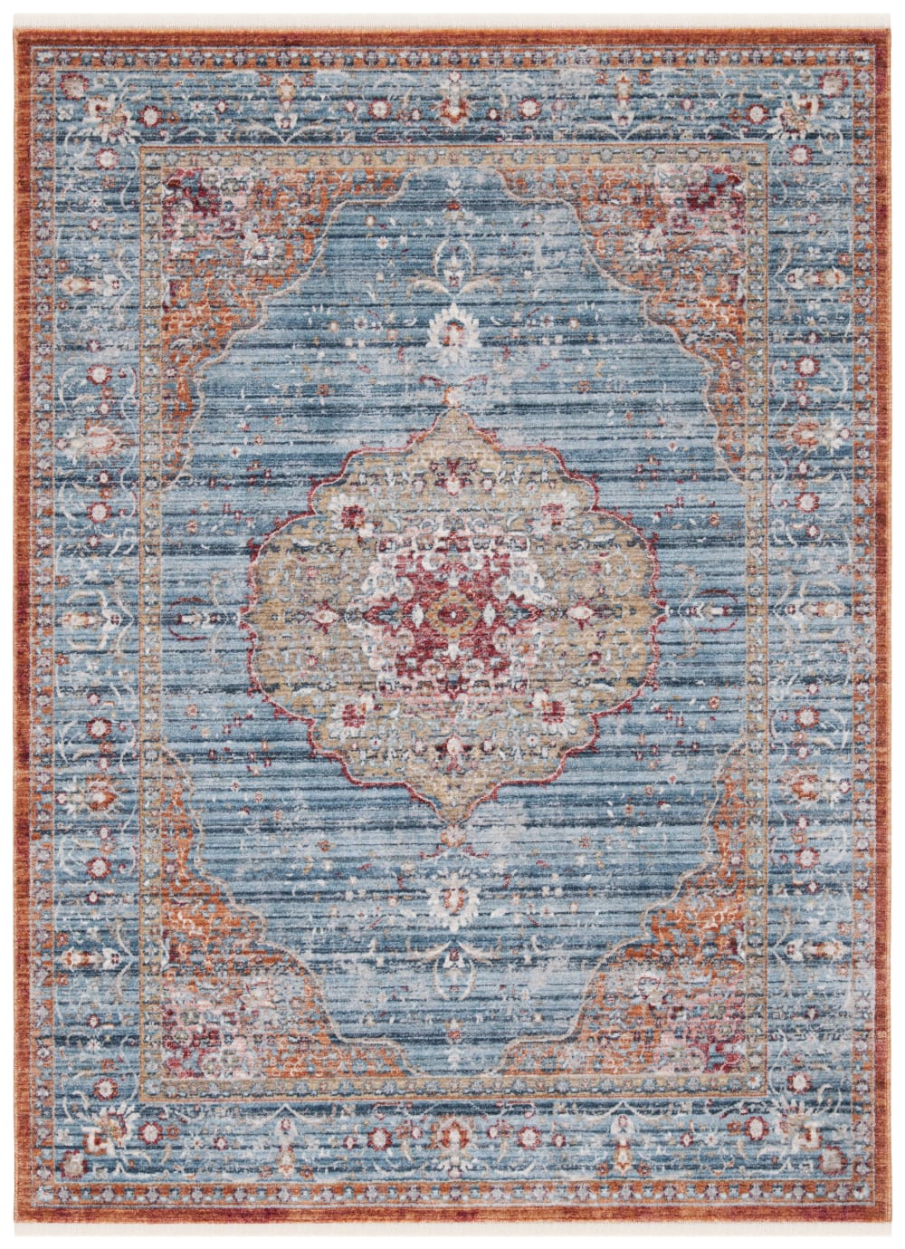 Tapis polyester bleu
