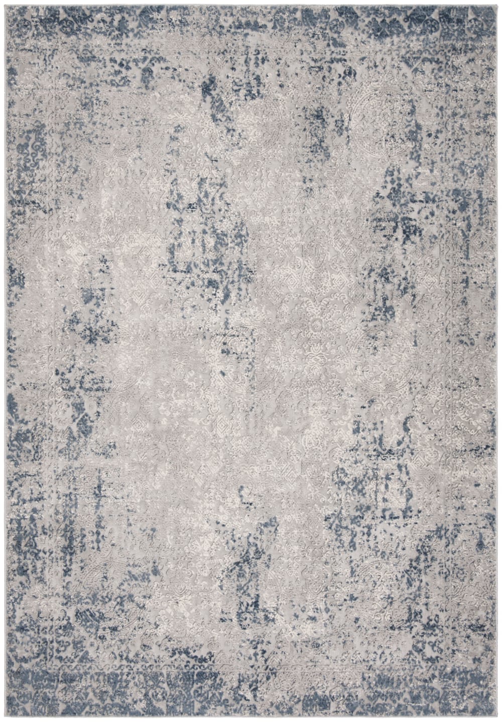Alfombra contemporáneo de polipropileno gris/blanco, 122 x 183 cm