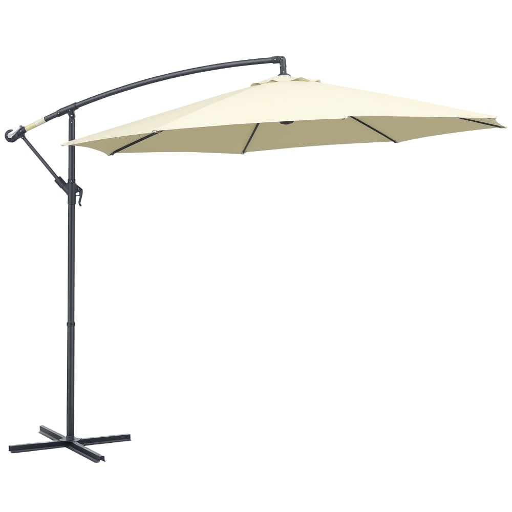 Parasol déporté octogonal crème