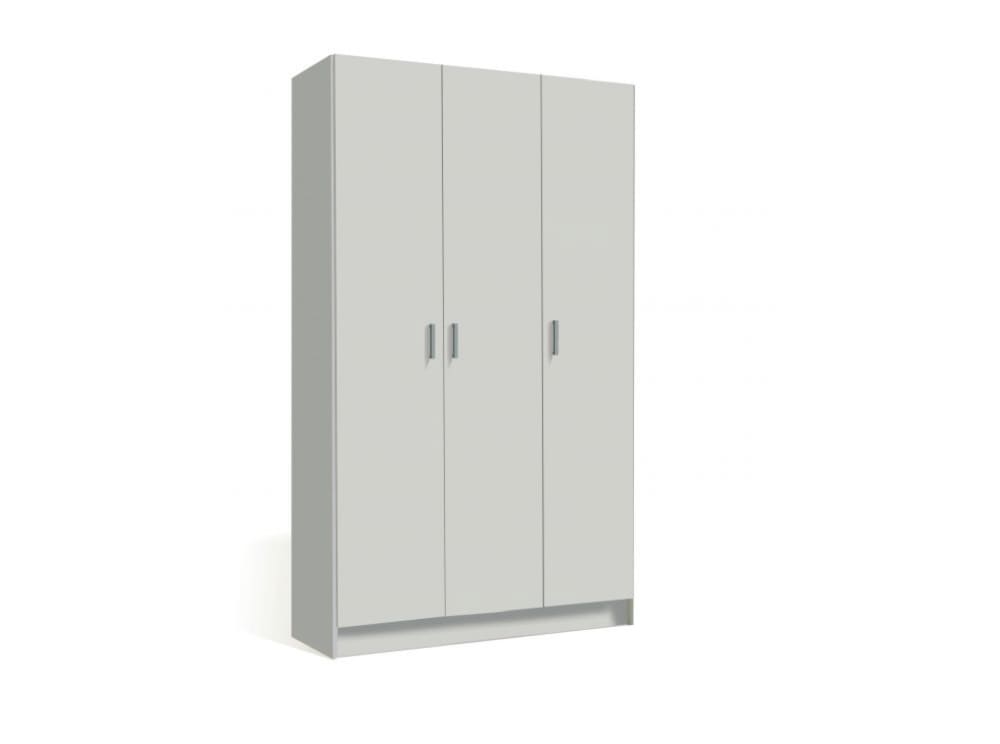 Armoire de rangement 3 portes L108,8cm x H180cm - Blanc