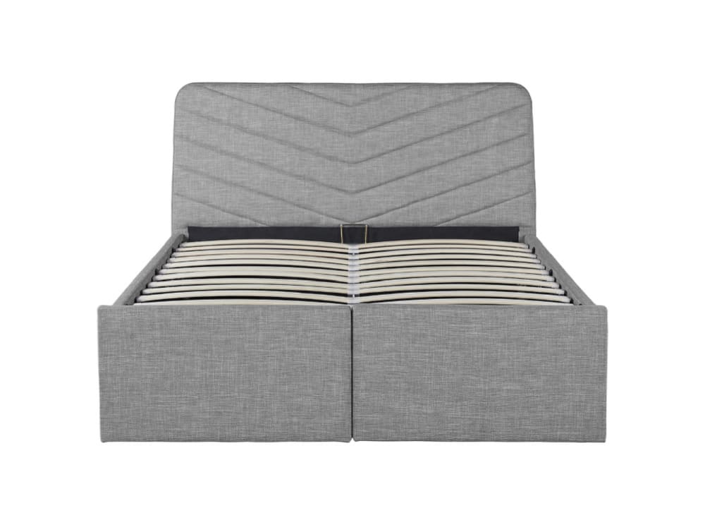 Cadre de lit avec rangements et sommier relevable à  lattes - 160 cm