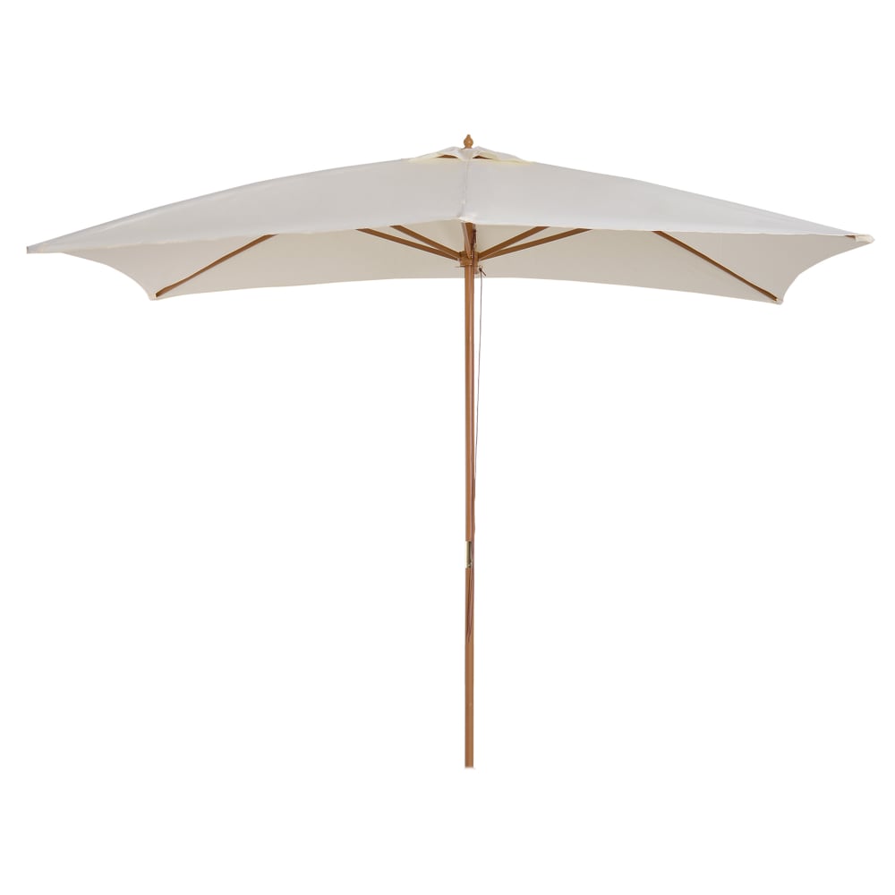 Parasol droit rectangulaire crème
