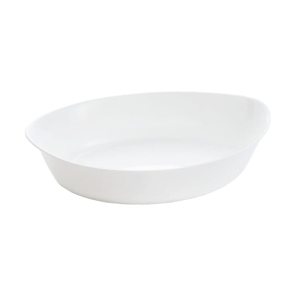 Plat blanc ovale ultraléger 32X20 cm