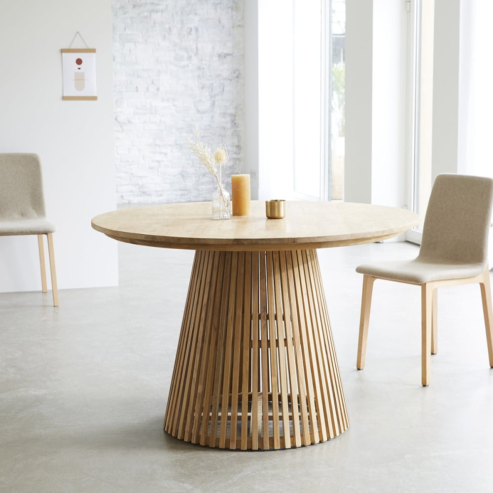 BERAH GETAH Teakholztisch 4 Personen 120 cm style modern Beige