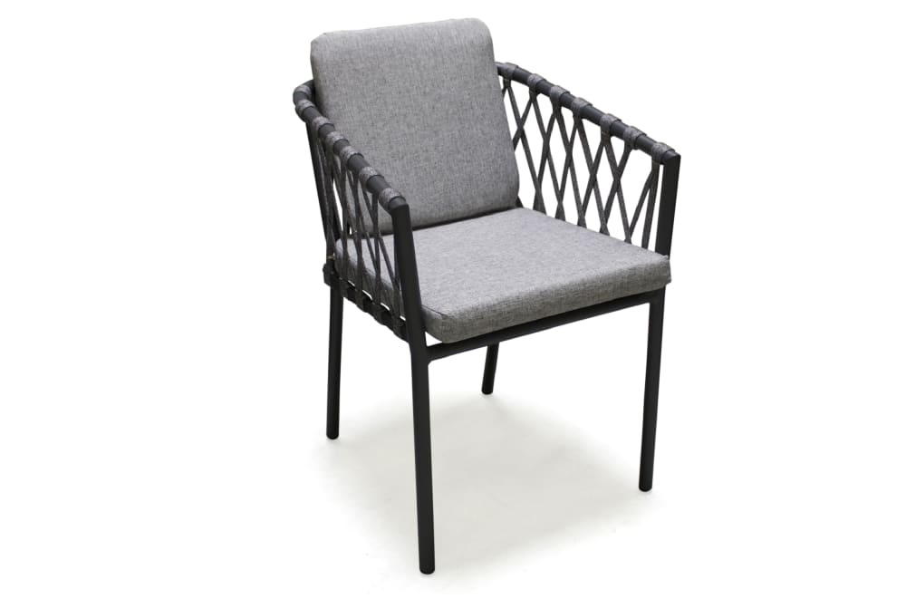 Fauteuil en aluminium et corde