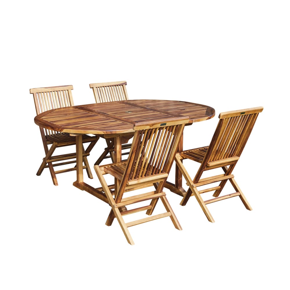Salon de jardin en teck huilé massif extensible 4/8 pers. - Maisons du Monde